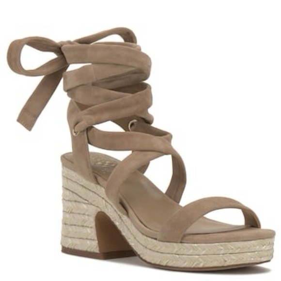 NWOT Vince Camuto Roreka Espadrille Platform Sandals in Tortilla Beige Size 9.5M - Picture 1 of 16